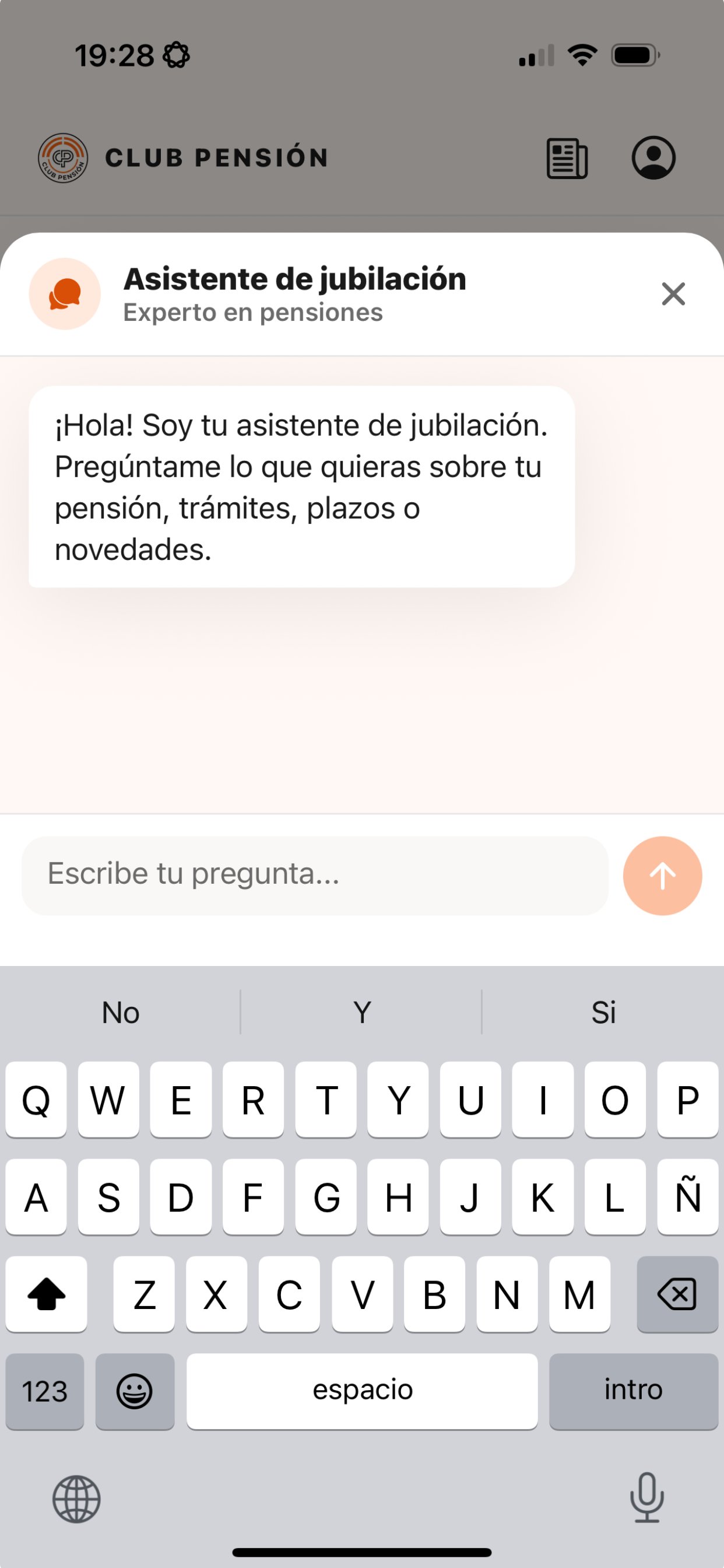 Asistente de jubilación experto en pensiones